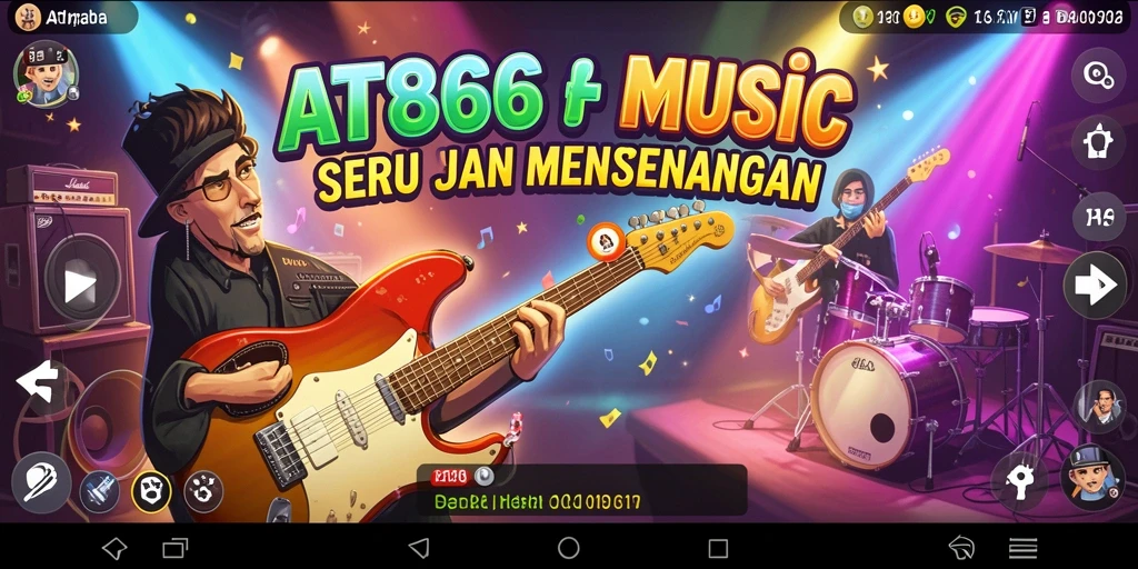 Screenshot gameplay AT866 menampilkan keseruan bermain musik.