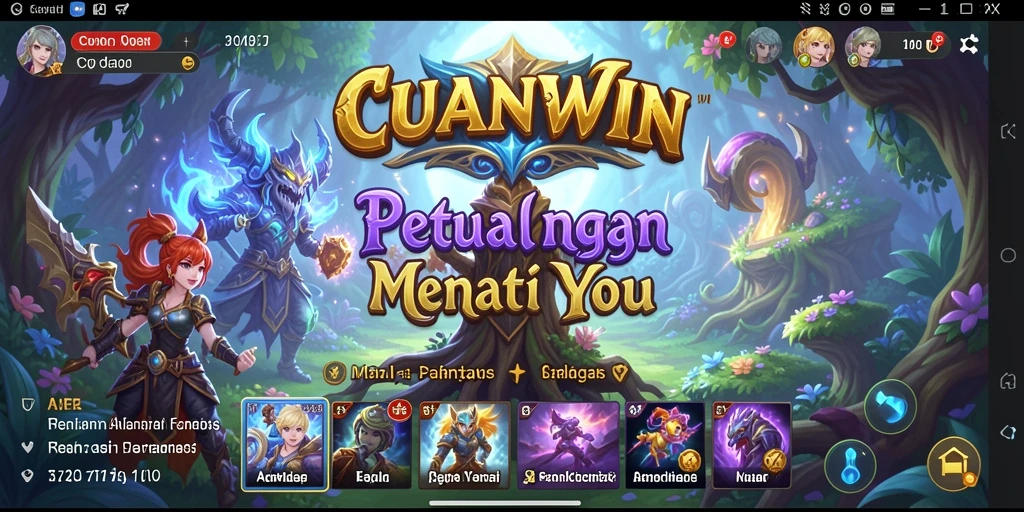 Tangkapan layar menunjukkan pertempuran epik dalam CUANWIN.