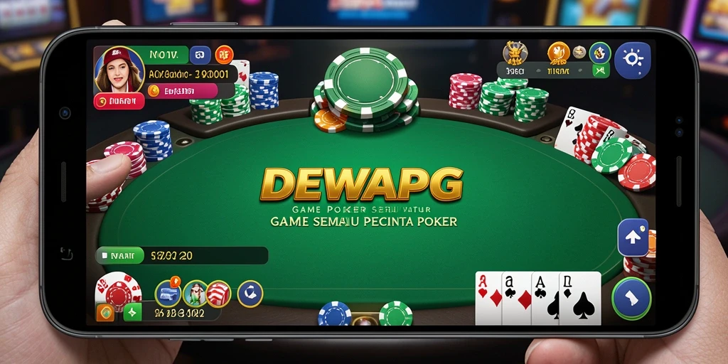 Tampilan gameplay poker mendebarkan di DEWAPG.