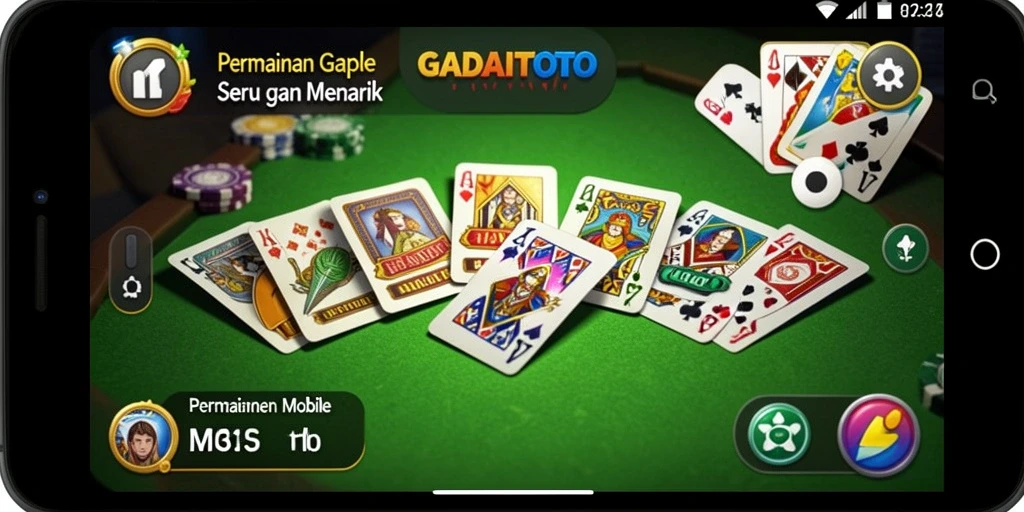 Tampilan screenshot GADAITOTO menunjukkan keseruan bermain Gaple secara online.