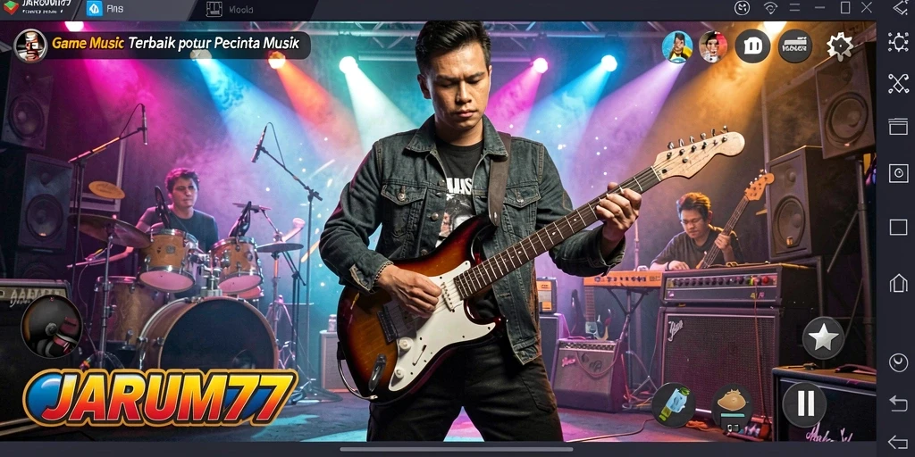 Tampilan gameplay JARUM77 dengan interaksi musik yang menyenangkan.