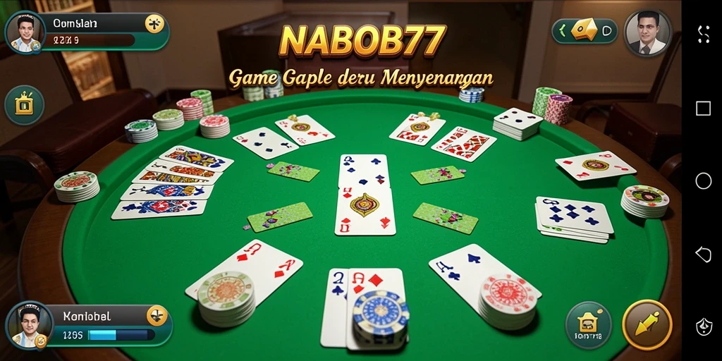 Tampilan gameplay Gaple yang menarik di NABOB77.