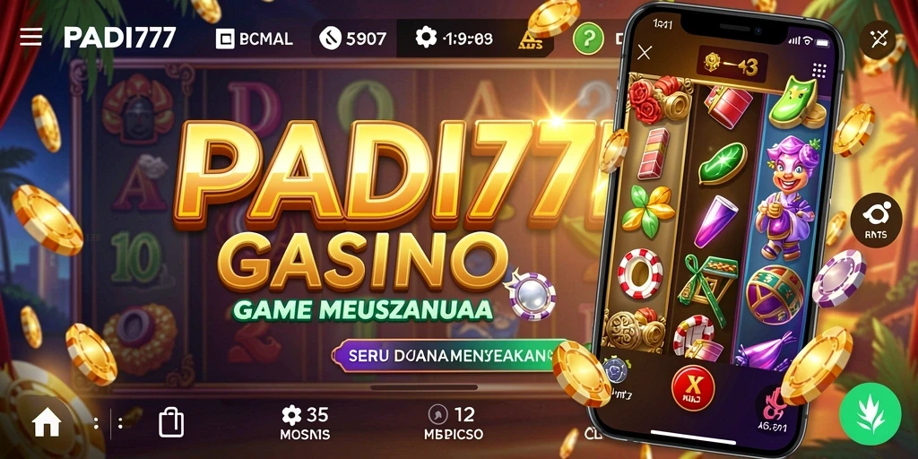 Tampilan screenshot gameplay PADI777 menunjukkan suasana permainan Kasino yang mengasyikkan.