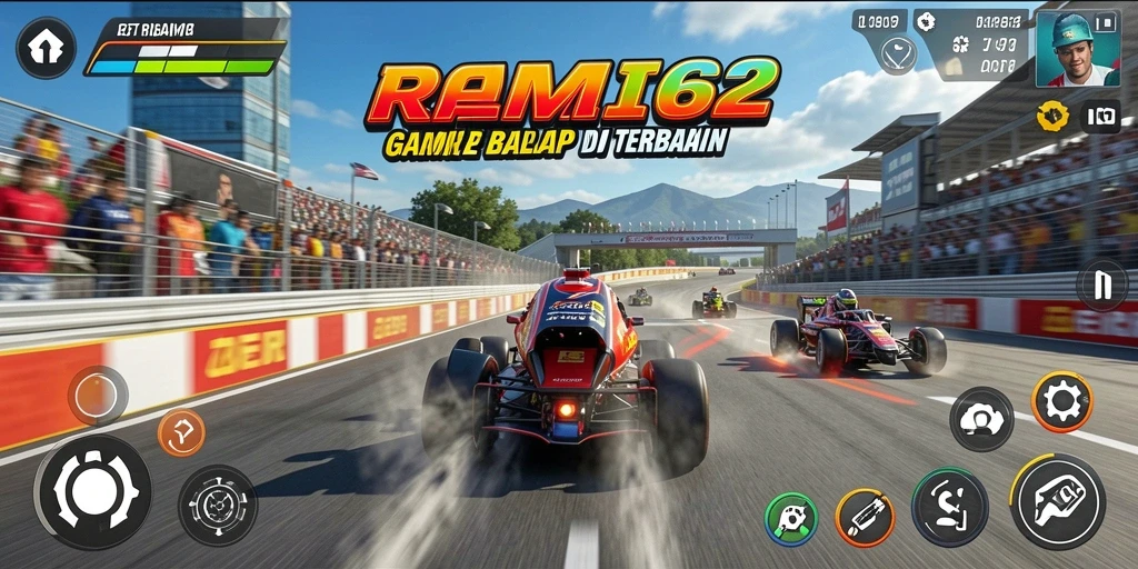 Screenshot gameplay <strong>REMI62</strong> menunjukkan aksi balap yang mendebarkan.