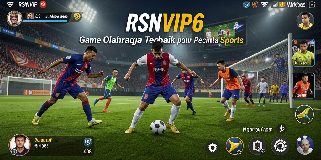 Screenshot RSNVIP6 menampilkan momen aksi seru dalam pertandingan olahraga.