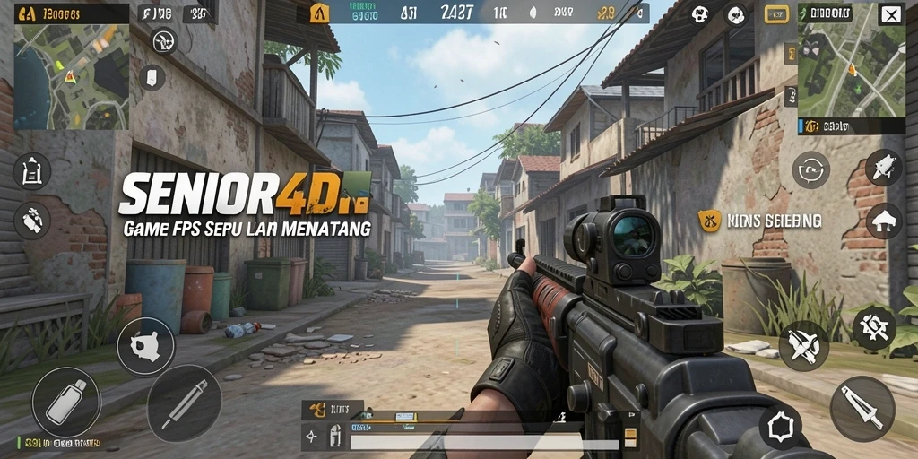 Tampilan utama gameplay SENIOR4D yang intens dan mendebarkan.