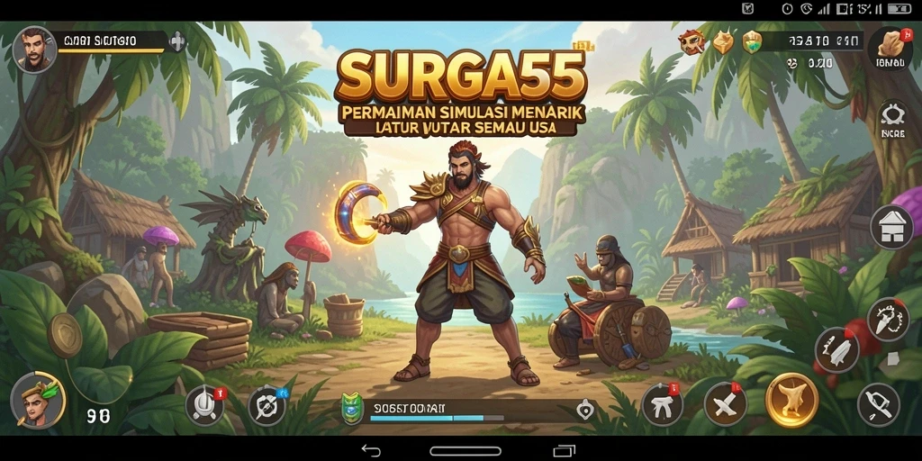 Tampilan gameplay SURGA55 yang menakjubkan dan mendetail.