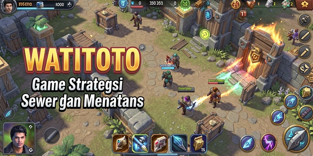 Screenshot gameplay WATITOTO menunjukkan aksi Tower Defense yang seru dan menegangkan.